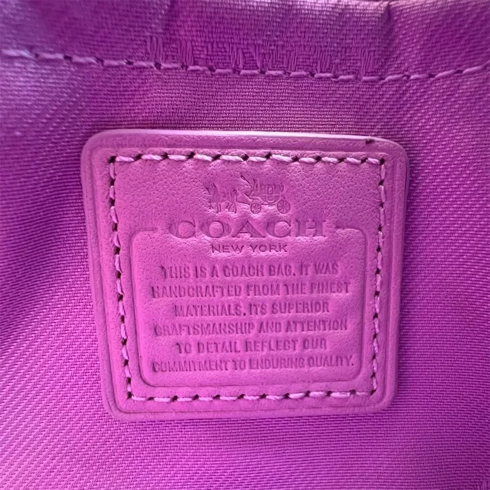 COACH Shoulder/Crossbody Messenger Bag Berry Maroon w Silver Women's Handbag